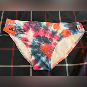 Noodlebagz tie dye speedo style swim brief, size L